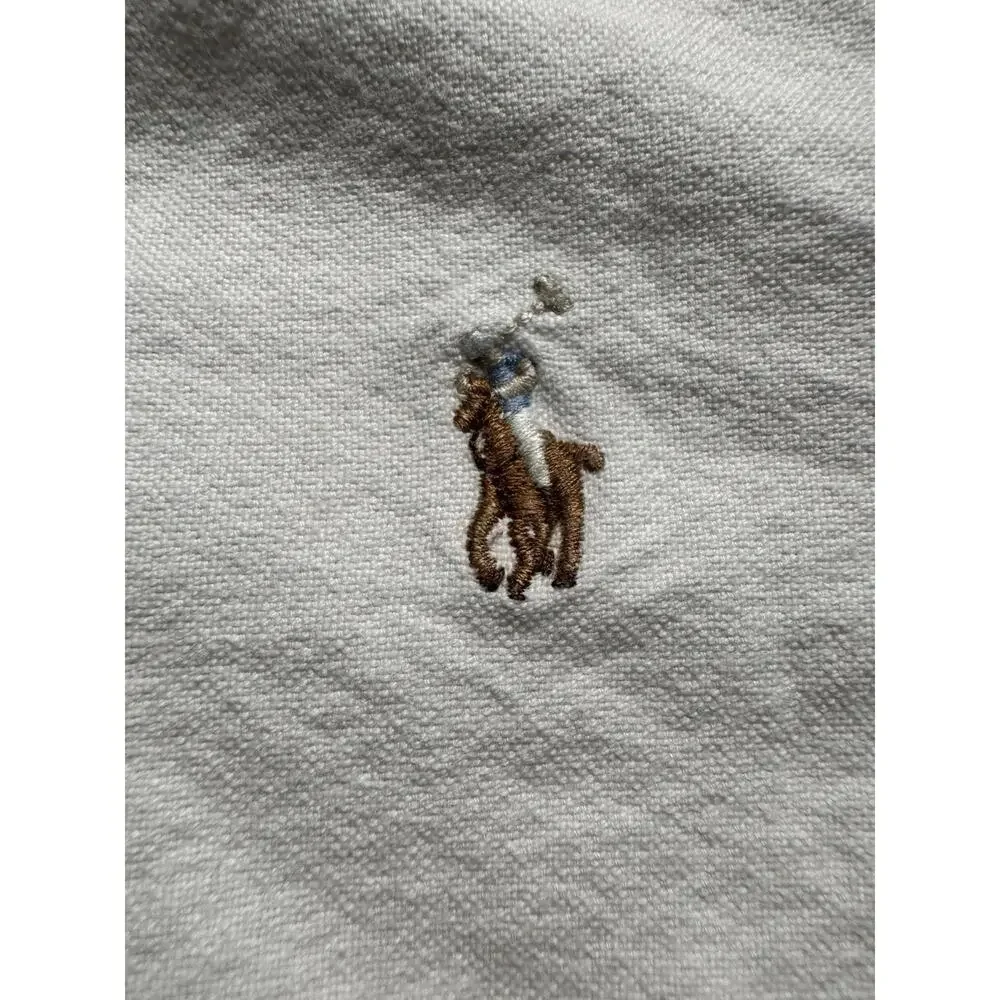 Ralph Lauren Boys M 10-12 White Oxford Button Down Shirt Long Sleeve Pony Logo